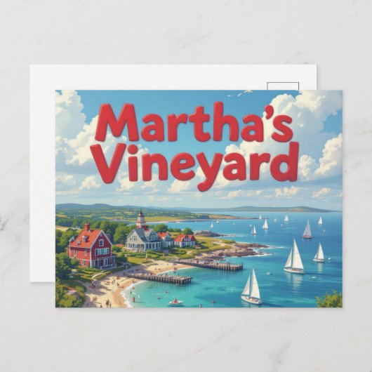 marthas vineyard vacation postkarte (Vorne/Hinten)