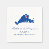 Martha's Vineyard Vineyard Haven Wedding Napkin Serviette (Vorderseite)