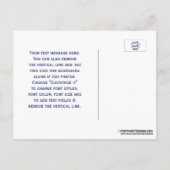 Martha's Vineyard Vintag Map #1 Navy Blue Ankündigungspostkarte (Rückseite)