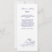 Martha's Vineyard Vintag Map #1 Navy Blue Einladung (Rückseite)
