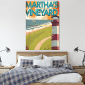 Marthas Vineyard Vintage Leinwanddruck (Insitu (Schlafzimmer))