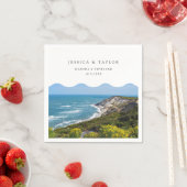 Martha's Vineyard Wedding Custom Cocktail Napkins Serviette (Beispiel)