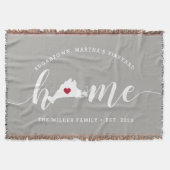 Martha's Vineyard Zuhause Town Personalisiert Decke (Vorderseite)