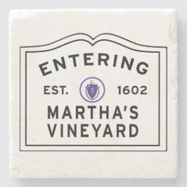 Martha's Vinyard Massachusetts Einfahrt Steinuntersetzer