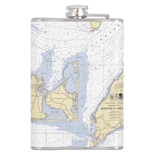 Martha's Weingarten Breitengrad Nautik Flachmann (Rückseite)