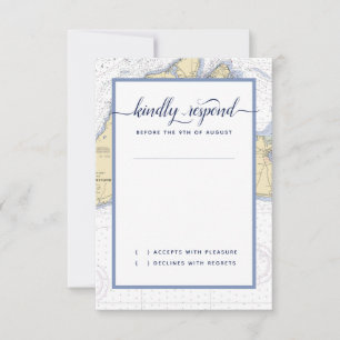 Marthas Weingarten für feierliche Hochzeit RSVP Karte