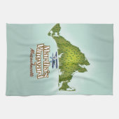 Martha's Weingarten Massachusetts Reiseplakat Geschirrtuch (Horizontal)