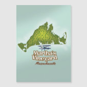 Martha's Weingarten Massachusetts Reiseplakat Magnetkarte (Vorderseite)