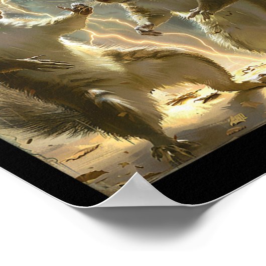 Martial Art Squirrel Tragend Karate Gi Blitze A Poster (Ecke)