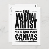 Martial Artist Your Face ist meine Leinwand Postkarte (Vorne/Hinten)