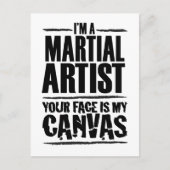 Martial Artist Your Face ist meine Leinwand Postkarte (Vorderseite)