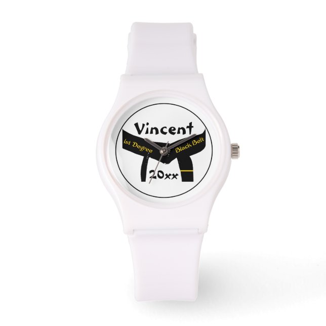 Martial Arts 1. Degree Black Belt Armbanduhr (Vorderseite)