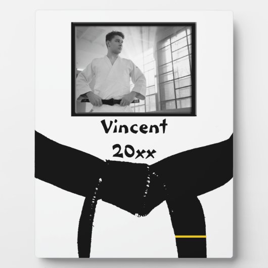 Martial Arts 1. Degree Black Belt Foto Keepake Fotoplatte (Vorderseite)