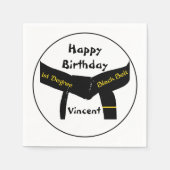 Martial Arts 1. Degree Black Belt Geburtstag Serviette (Vorderseite)