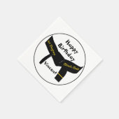 Martial Arts 1. Degree Black Belt Geburtstag Serviette (Ecke)