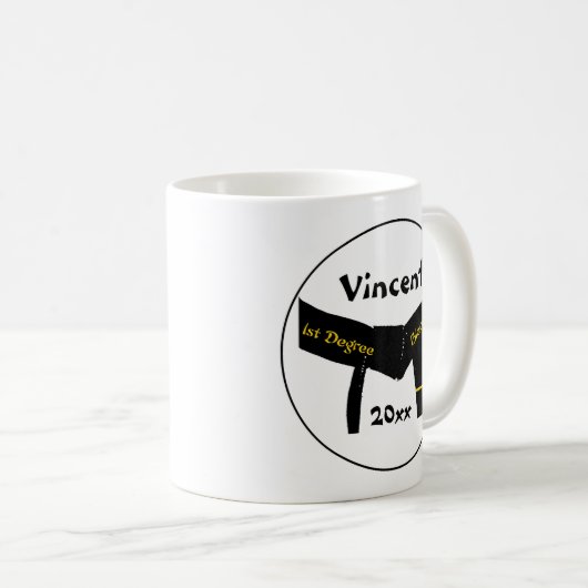 Martial Arts 1. Degree Black Belt Kaffeetasse (VorderseiteRechts)