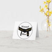 Martial Arts 1. Degree Black Belt Karte (Gelbe Blume)
