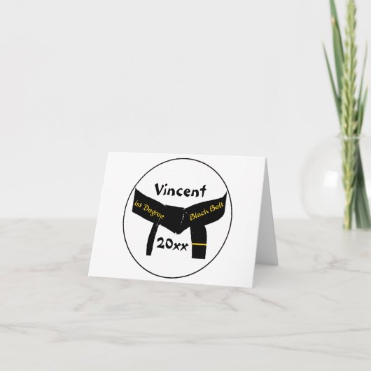 Martial Arts 1. Degree Black Belt Karte (Vorderseite)