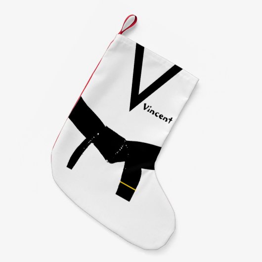 Martial Arts 1. Degree Black Belt Kleiner Weihnachtsstrumpf (Vorderansicht (hängend))