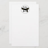 Martial Arts 1. Degree Black Belt Stationery Briefpapier (Vorne/Hinten)