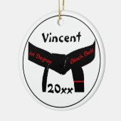 Martial Arts 1st Degree Black Belt Red Keramik Ornament (Links)