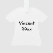 Martial Arts 1st Degree Black Belt Uniform Ornament (Rückseite)