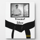 Martial Arts 2. Grad Black Belt Foto Keepake Fotoplatte (Vorderseite)