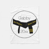 Martial Arts 3. Grad Black Belt Fleecedecke (Vorderseite)