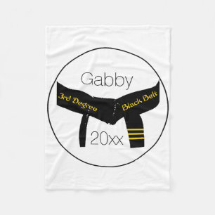 Martial Arts 3. Grad Black Belt Fleecedecke