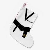 Martial Arts 3. Grad Black Belt Kleiner Weihnachtsstrumpf (Vorderansicht (hängend))