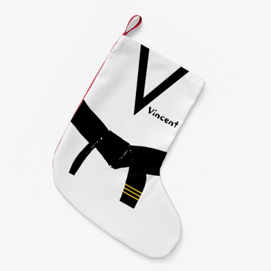 Martial Arts 3. Grad Black Belt Kleiner Weihnachtsstrumpf (Vorderansicht (hängend))