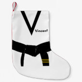 Martial Arts 3. Grad Black Belt Kleiner Weihnachtsstrumpf (Vorderseite)