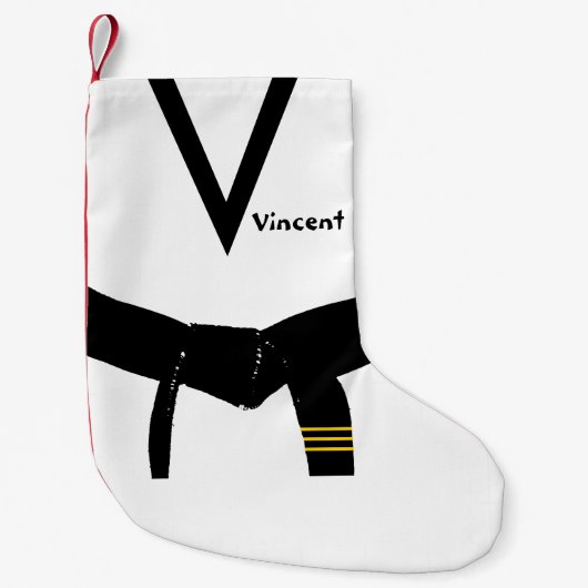 Martial Arts 3. Grad Black Belt Kleiner Weihnachtsstrumpf (Vorderseite)