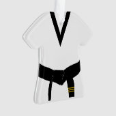 Martial Arts 3. Grad Black Belt Uniform Datiert Ornament (Vorderseite)