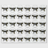 Martial Arts 3. Grad Black Belt Wrapping Paper Geschenkpapier (Flach)