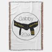 Martial Arts 4. Grad Black Belt Decke (Vorderseite Vertikal)