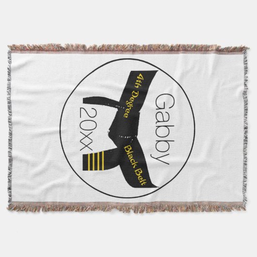 Martial Arts 4. Grad Black Belt Decke (Vorderseite)