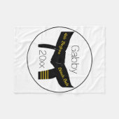 Martial Arts 4. Grad Black Belt Fleecedecke (Vorderseite (Horizontal))