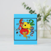 MARTIAL ARTS 5 ANIMALS POSTKARTE (Stehend Vorderseite)