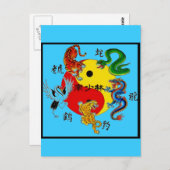 MARTIAL ARTS 5 ANIMALS POSTKARTE (Vorne/Hinten)