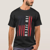 Martial Arts American Flag Brazilian Jiu Jitsu T-Shirt (Vorderseite)