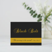 Martial Arts Black Belt Journey Herzlichen Glückwu Postkarte (Stehend Vorderseite)