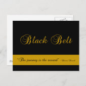 Martial Arts Black Belt Journey Herzlichen Glückwu Postkarte (Vorne/Hinten)