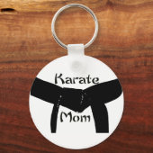 Martial Arts Black Belt Karate Mom Keychain Schlüsselanhänger (Vorderseite)