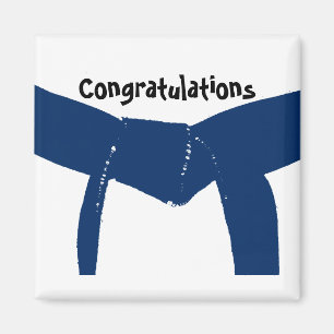 Martial Arts Blue Belt Glückwünsche Magnet