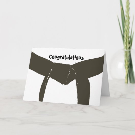 Martial Arts Brown Belt Congratulations Karte (Vorderseite)