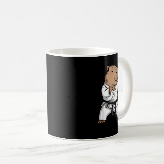 Martial Arts Capybara Funny Karate Taekwondo Jiu J Kaffeetasse (VorderseiteRechts)