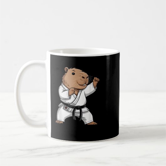 Martial Arts Capybara Funny Karate Taekwondo Jiu J Kaffeetasse (Links)