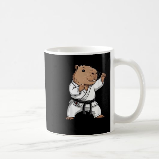 Martial Arts Capybara Funny Karate Taekwondo Jiu J Kaffeetasse (Rechts)