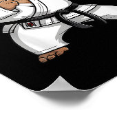 Martial Arts Capybara Funny Karate Taekwondo Jiu J Poster (Ecke)